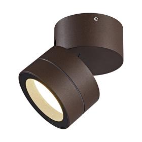 M9103/4000K  Saler Adjustable Ceiling Spotlight/Wall Light, 1 Light, With Replaceable 12W LEDs, 4000K, Rust Brown, IP65